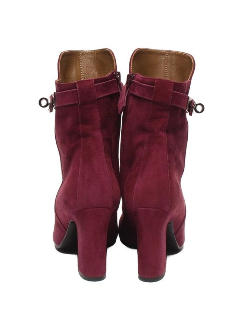 Hermes Short Boots Saint Germain Kelly Hardware Suede SIZE 35 1 2 - Picture 3 of 8